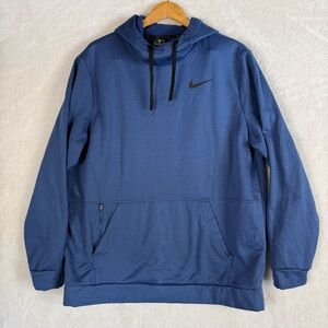 Nike Dri Fit Training Hoodie, RN#56323, Pullover, Logo, Blue Men’s, XL
